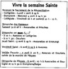 SEMAINE SAINTE 2012